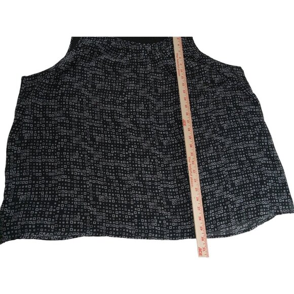 Added Dimensions Womens Top Black Lined Sleeveless Geometric Blouse Size 4X Plus - Picture 11 of 12